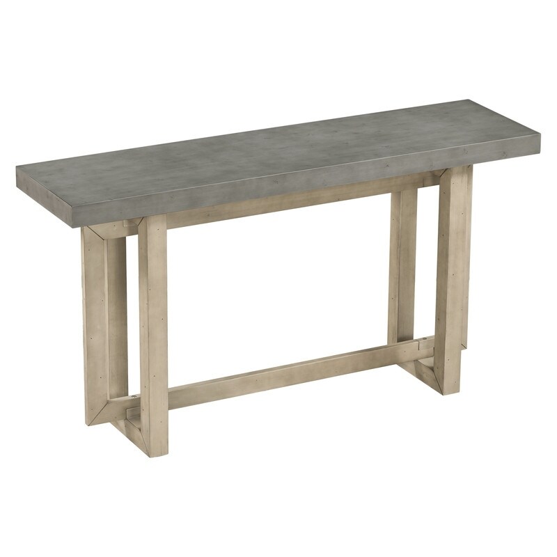 Contemporary Entryway Console Table with Industrial inspired Concrete Wood Top