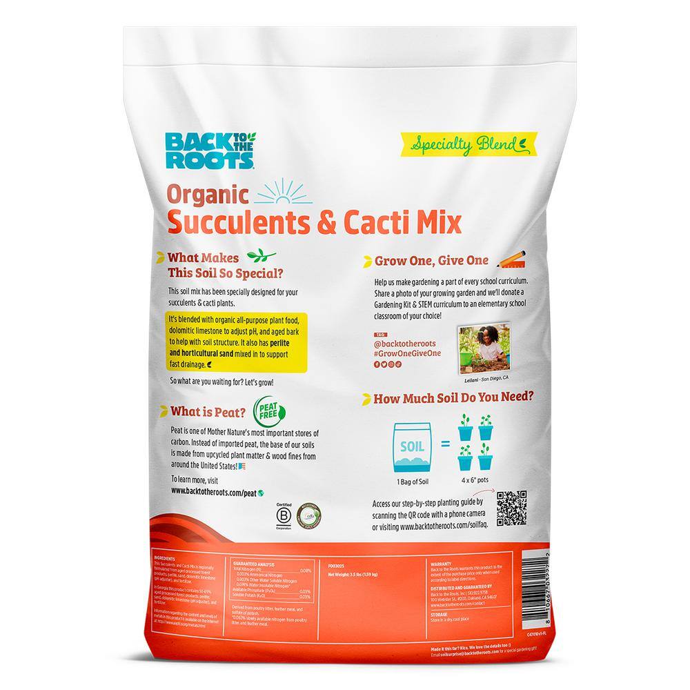 Back to the Roots 6-Quart Organic Succulent Mix Soil (8-pack) 47019