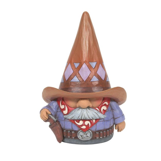 Jim Shore Gnome On The Range One Figurine 6 Inches Cowboy Gnome 6012272 Resin Multicolored