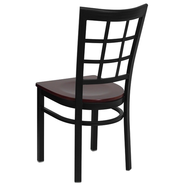 Steel Window Back Restaurant Chair - 16.5