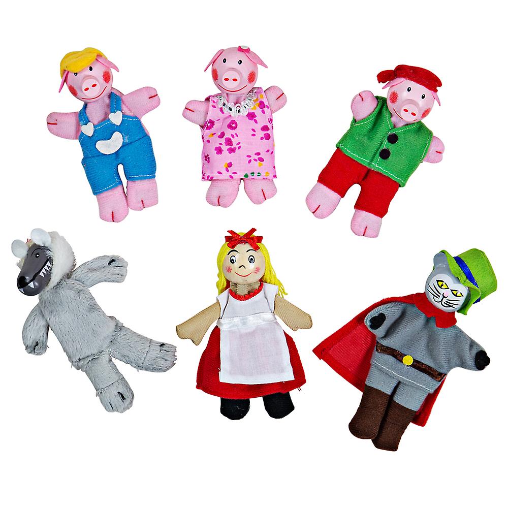 Bigjigs Toys Storytelling Red Riding Hood Finger Puppets Cloth Set