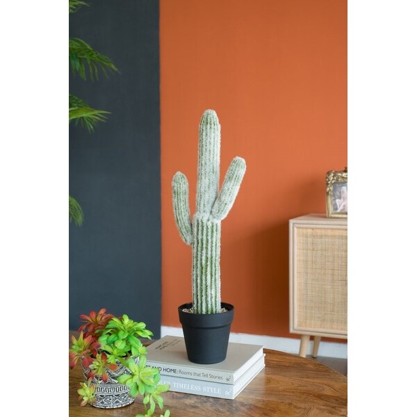 Potted Artificial Saguaro Cactus