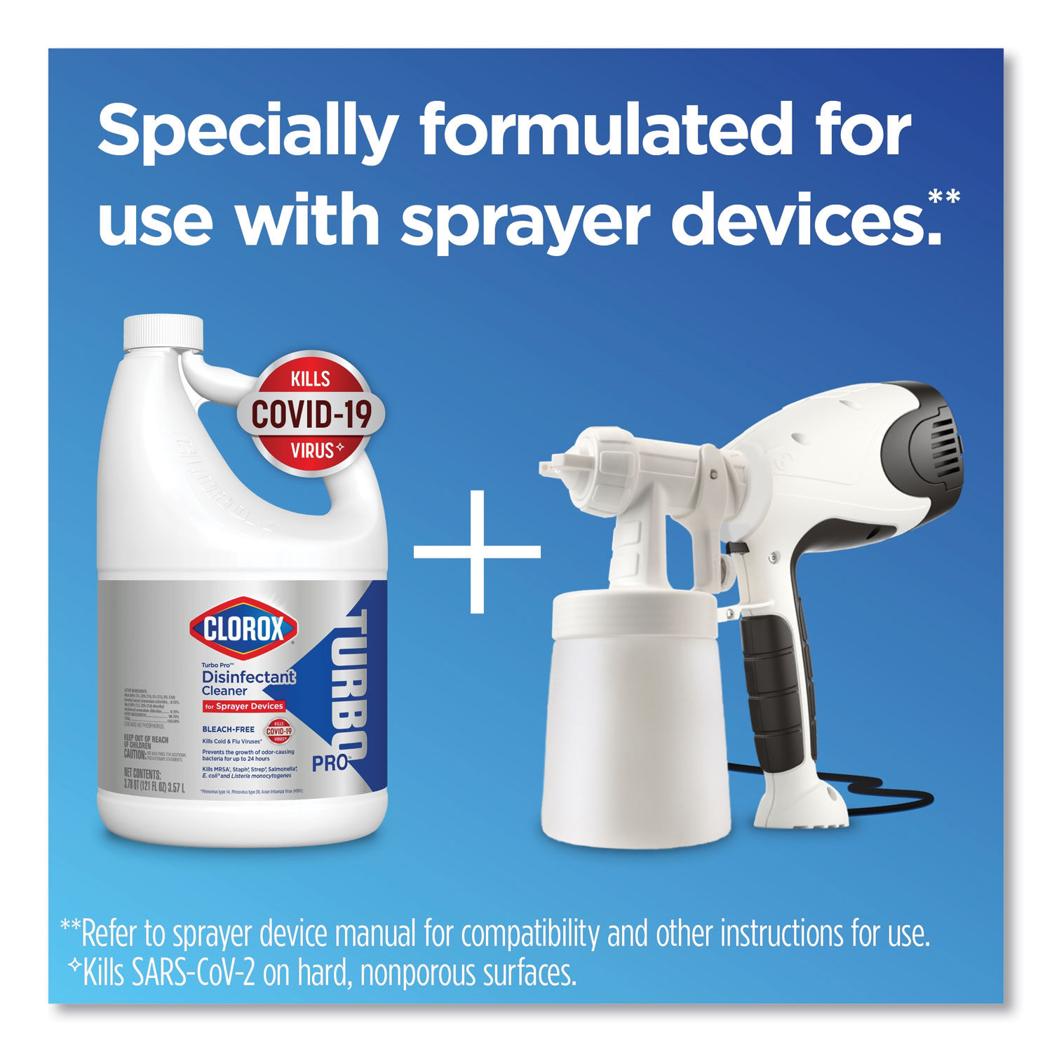 Turbo Pro Disinfectant Cleaner for Sprayer Devices by Cloroxandreg; CLO60091