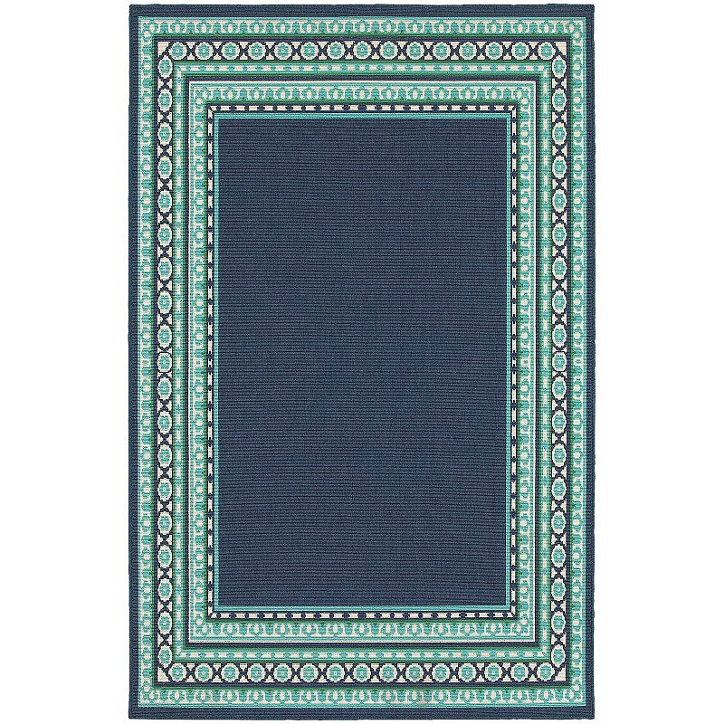 StyleHaven Maritime Bordered Traditional Indoor Outdoor Rug