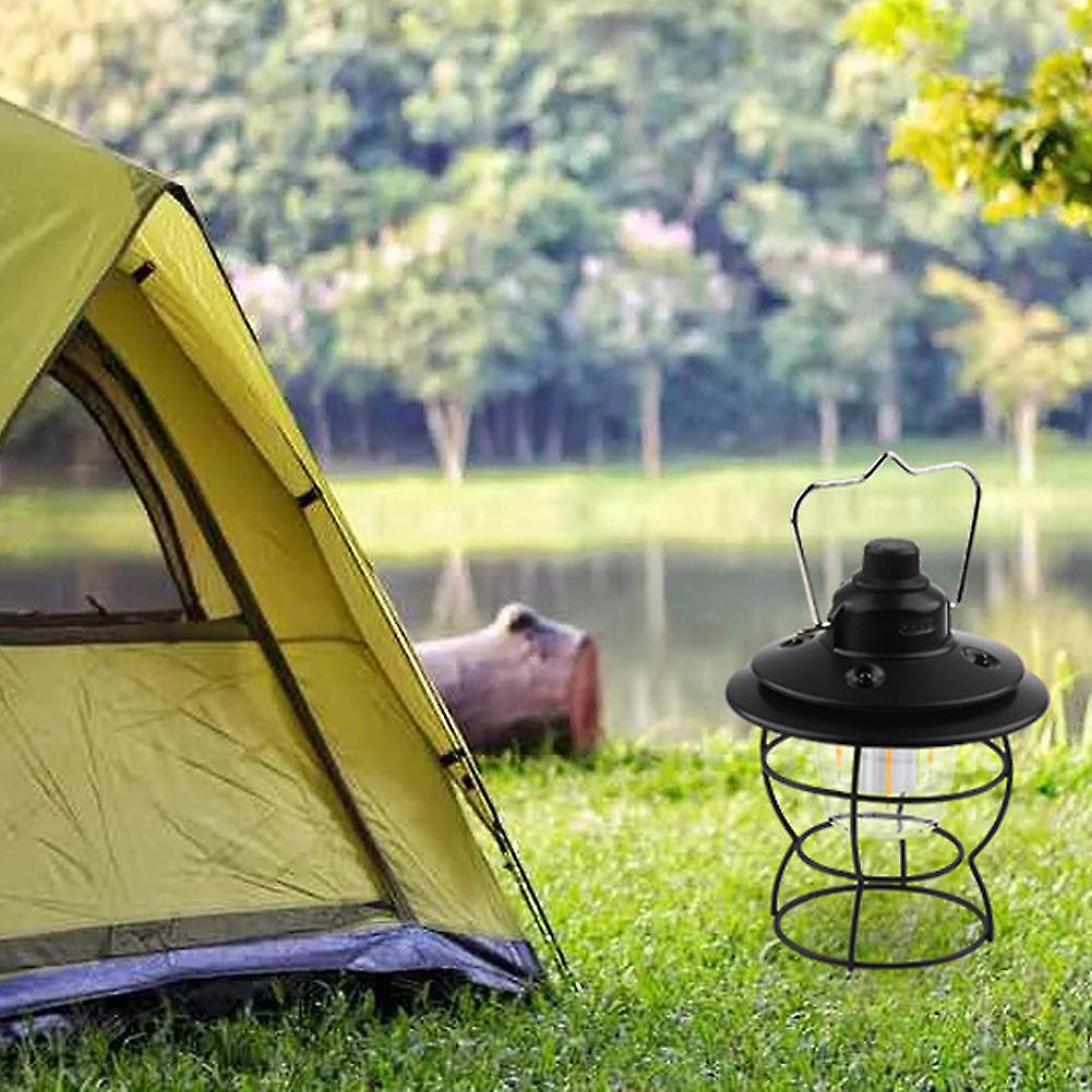 Usb Recharging Light Retro Campsite Lantern Outdoor Camping Hiking Tent Night Light Lamp Stepless Dimming Three Light Modes Adjustable No.252411