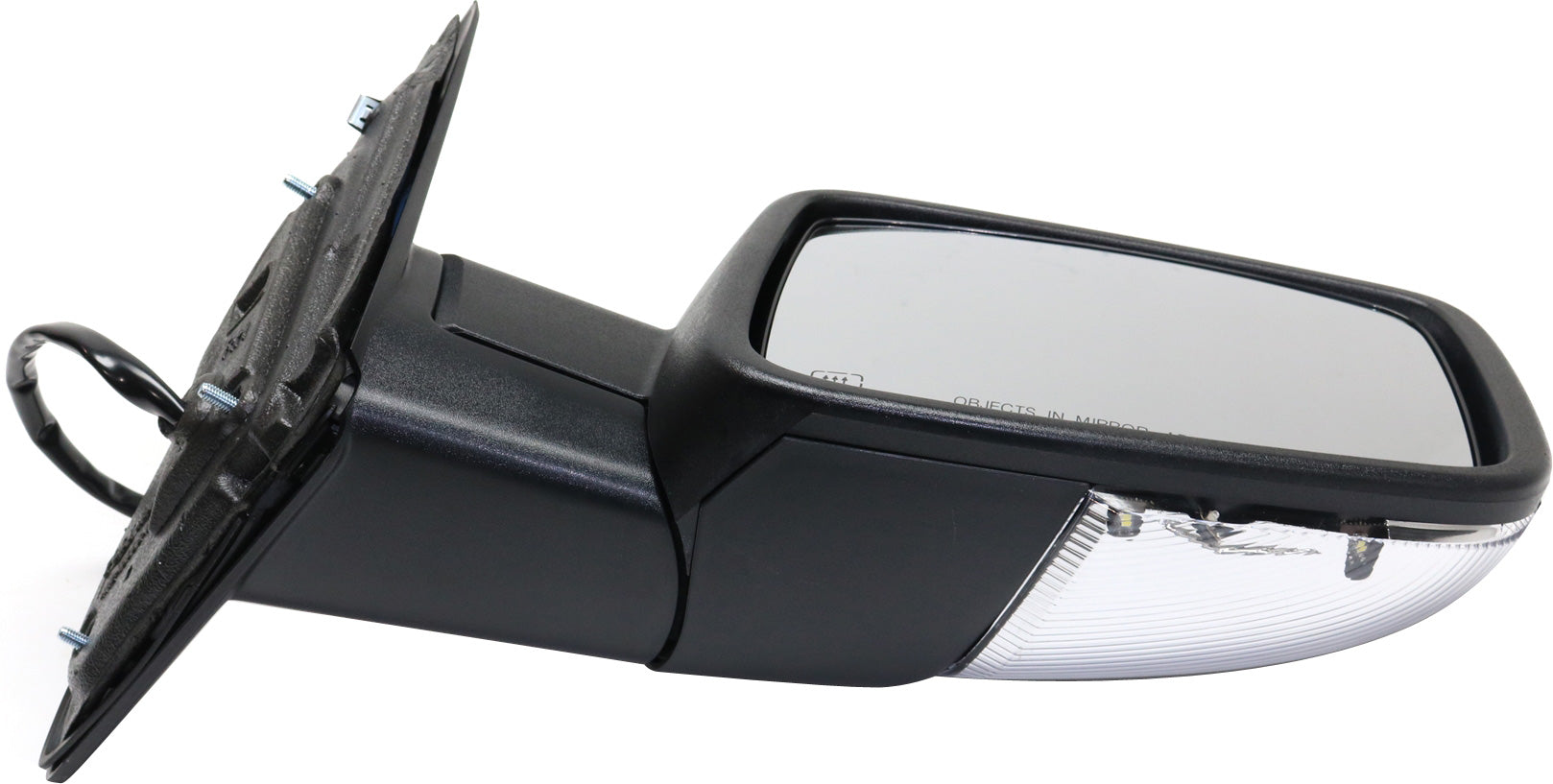 Mirror Compatible With 2013 Ram 1500 2500 Right Passenger Side Heated In-housing Signal Light Textured Black Kool-Vue