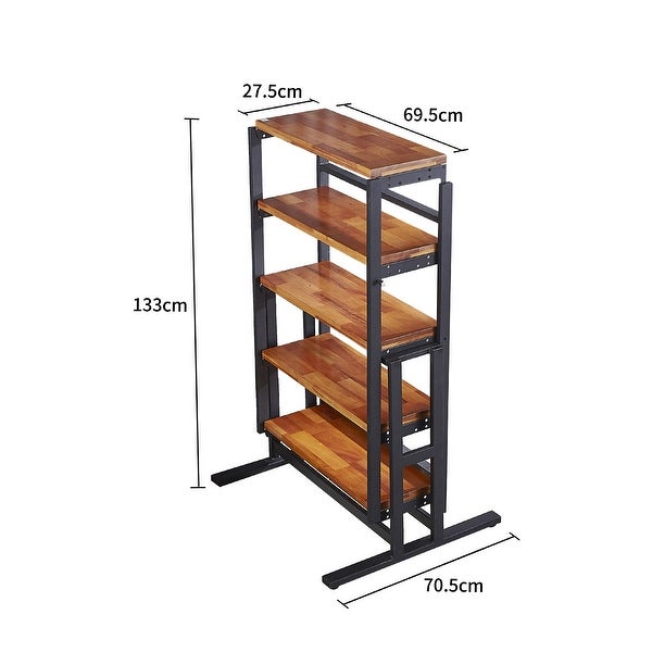 Wooden Multifunction Convertible Dining Table，Free Switch Space Saving Table Shelf