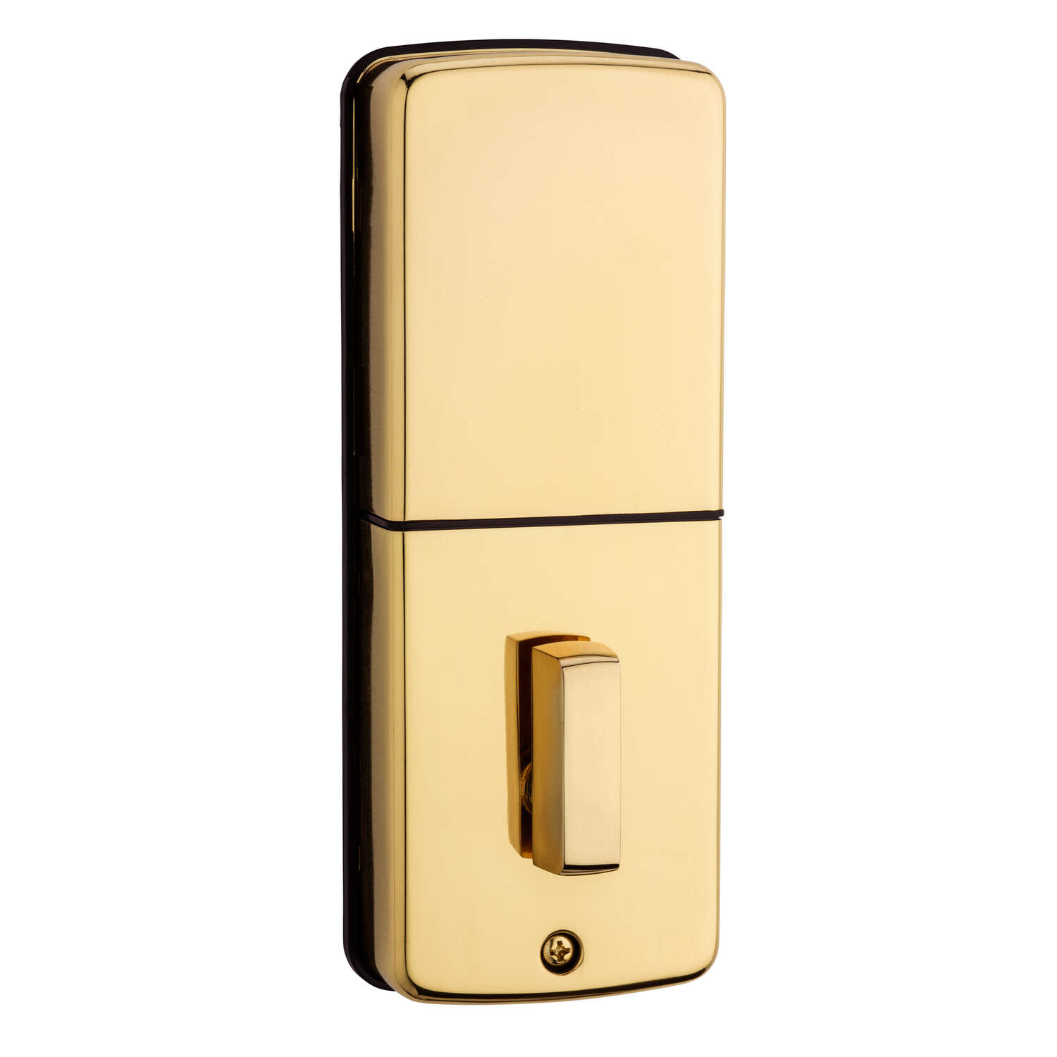 Kwikset SmartKey Polished Brass Metal Electronic Deadbolt