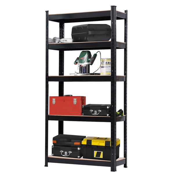 Muscle Rack 30 in. W x 60 in. H x 12 in. D 5-Tier Black Steel Shelving Unit