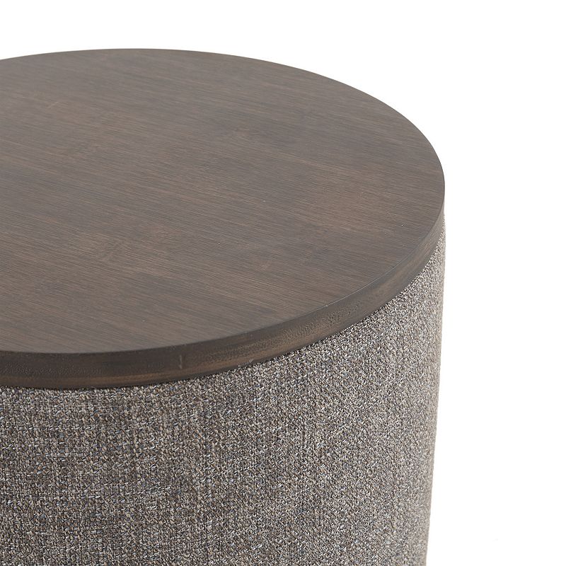 INK+IVY Marta Round Storage Ottoman