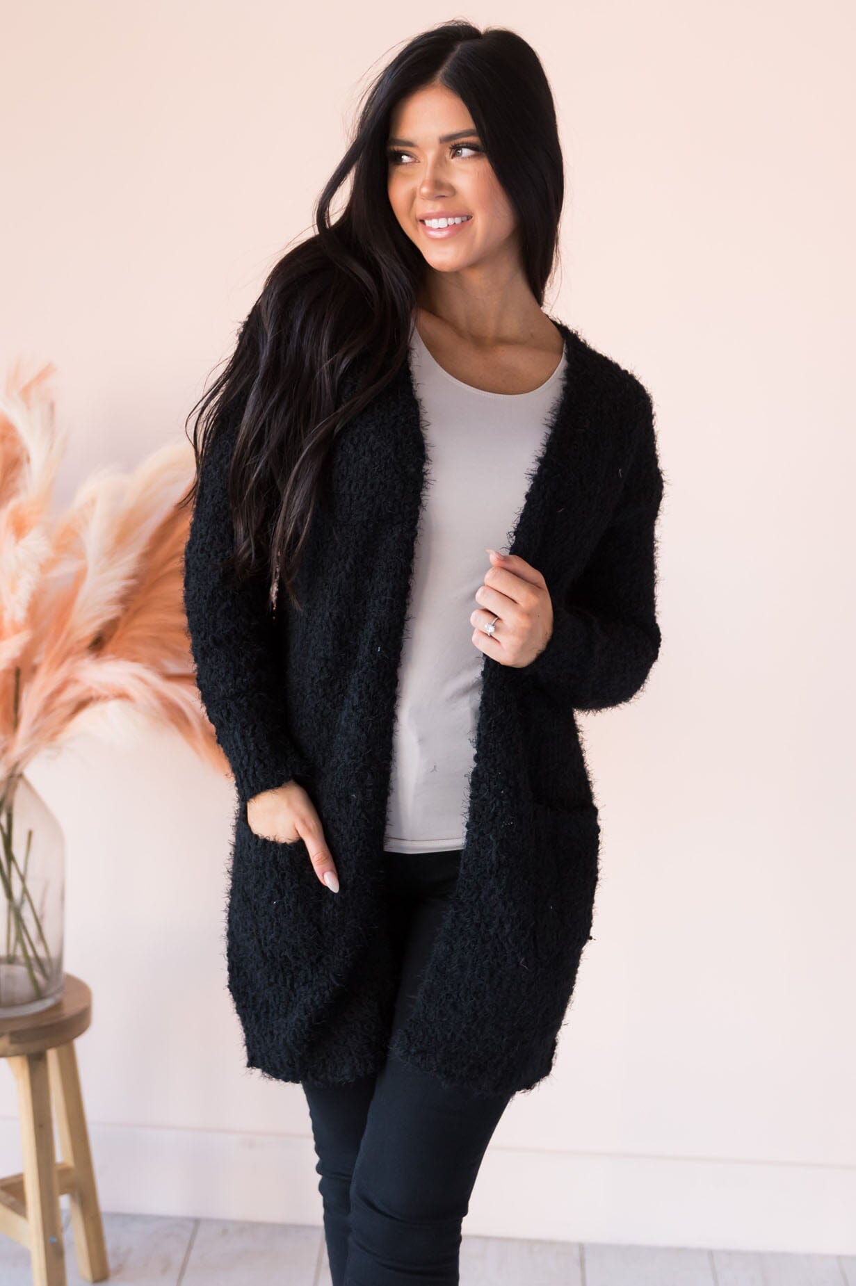 Soft & Cuddly Modest Sweater Cardigan