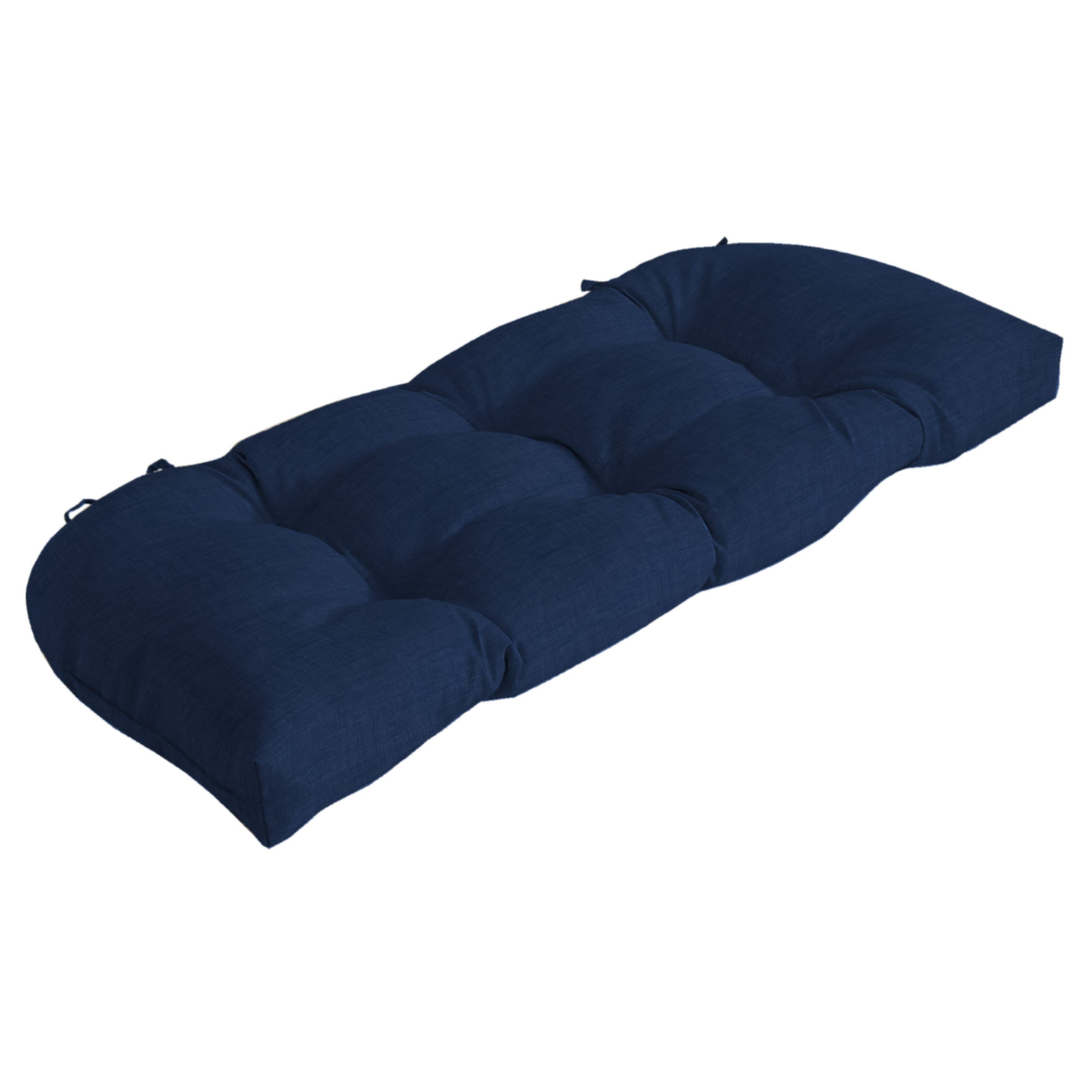 Arden Selections Outdoor Wicker Settee Cushion 41.5 x 18， Sapphire Blue Leala