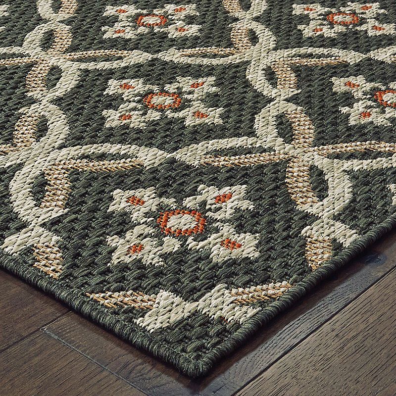 StyleHaven Lafayette Floral Trellis Indoor Outdoor Rug