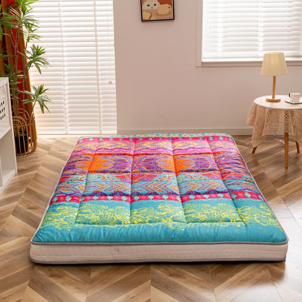 Bohemian Retro Padded Japanese Floor Futon Mattress