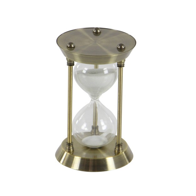 Classic Elegance Rustic Iron And Glass 15 minute Sand Timer Hourglass 7 quot Olivia amp May