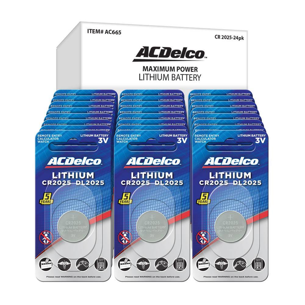 ACDelco Lithium Button Cell CR2025 3-Volt Battery (24-Pack) AC665