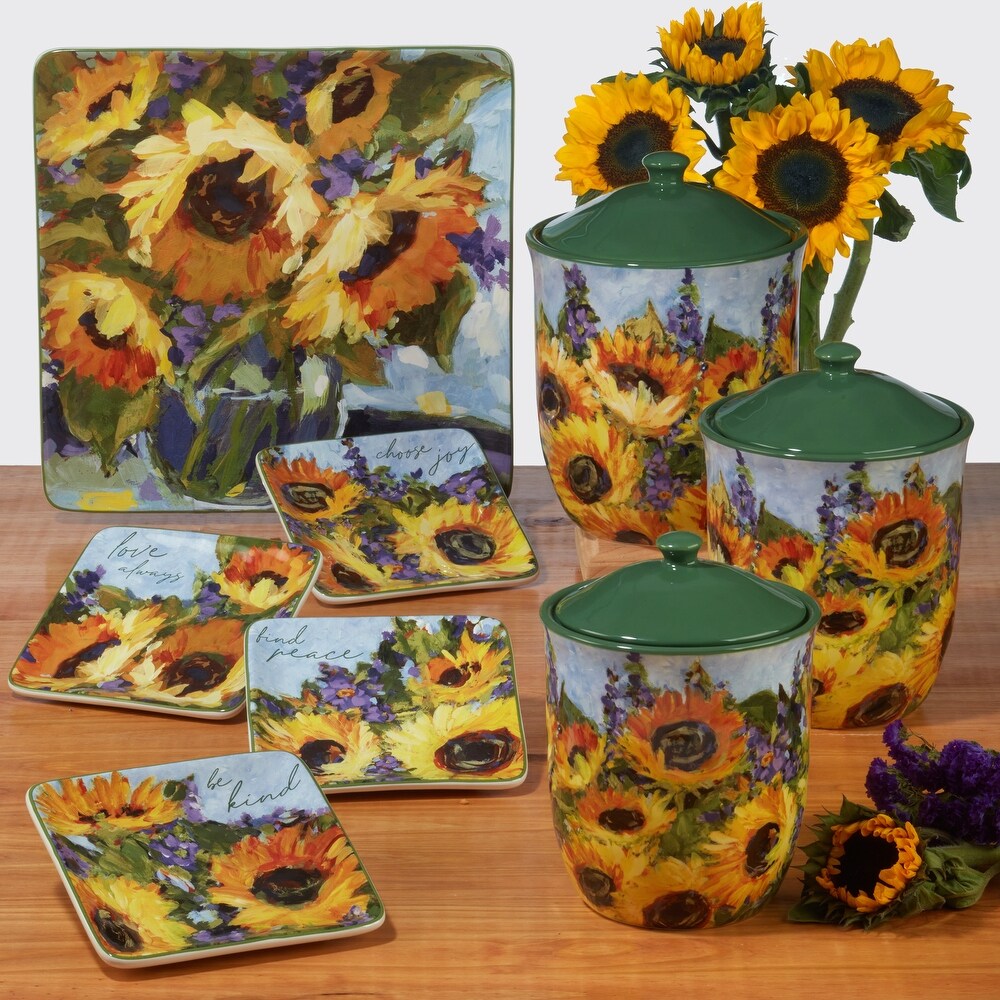 Certified International Sunflower Bouquet Oval Platter 16\