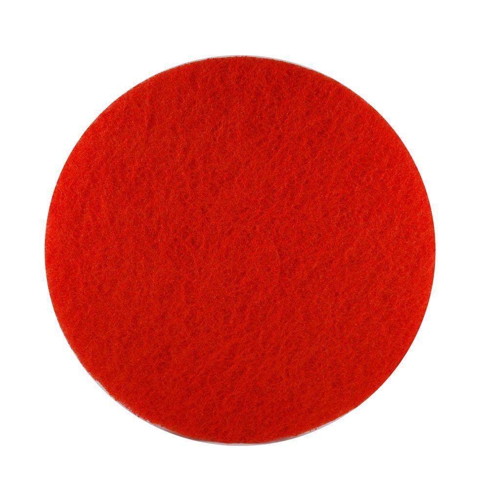 DIABLO 17 in. Non-Woven Red Buffer Pad (5-Pack) DCR170REDM01G005