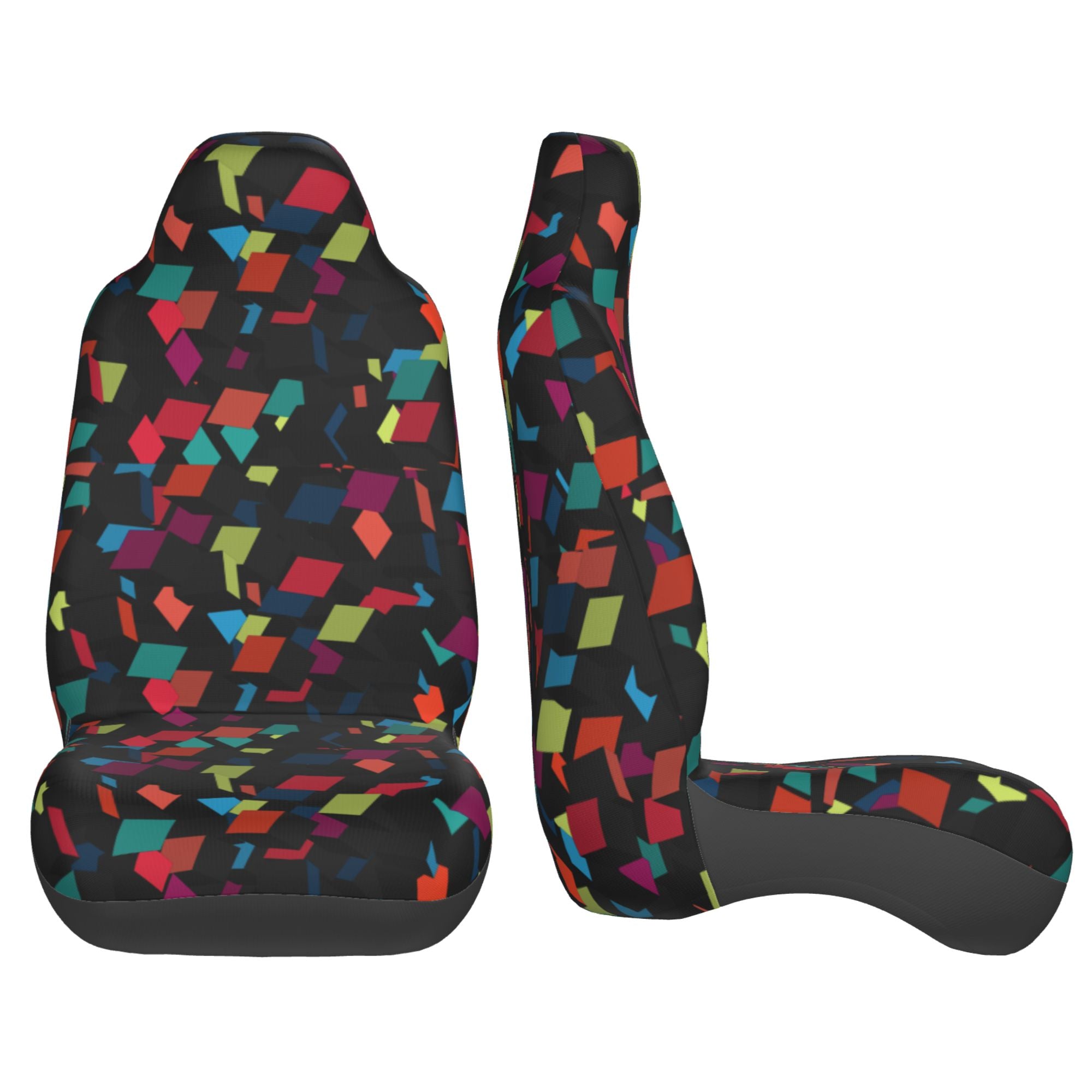 ZICANCN Car Seat Cover Abstract 3d Cube Car Front Seat Covers Protectors ， Automotive Seat Covers for Cars Trucks Suv