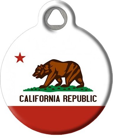 Dog Tag Art California Flag Personalized Dog and Cat ID Tag