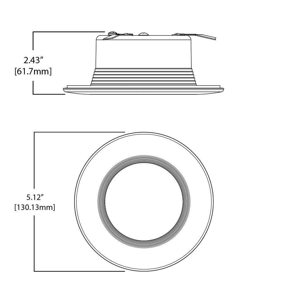 Halo RL 4 in. White Bluetooth Smart Integrated LED Recessed Ceiling Light Trim Tunable CCT (2700K-5000k) RL4069BLE40AWHR