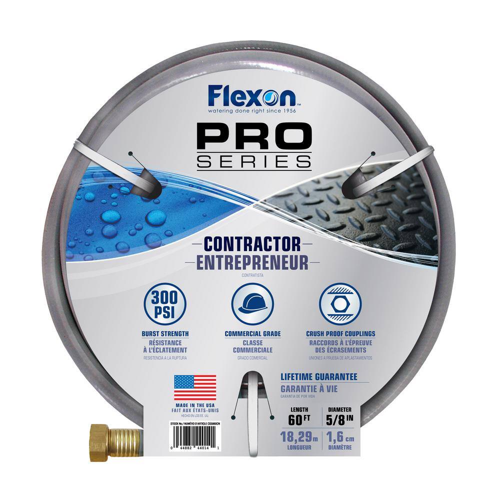 Flexon 58 in. x 60 ft. Contractor Grade Garden Hose CG5860CN