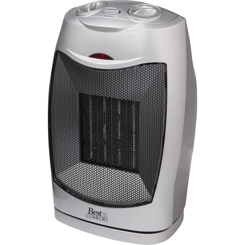 Best Comfort Oscillating Ceramic Space Heater with PTC Black 12.5A