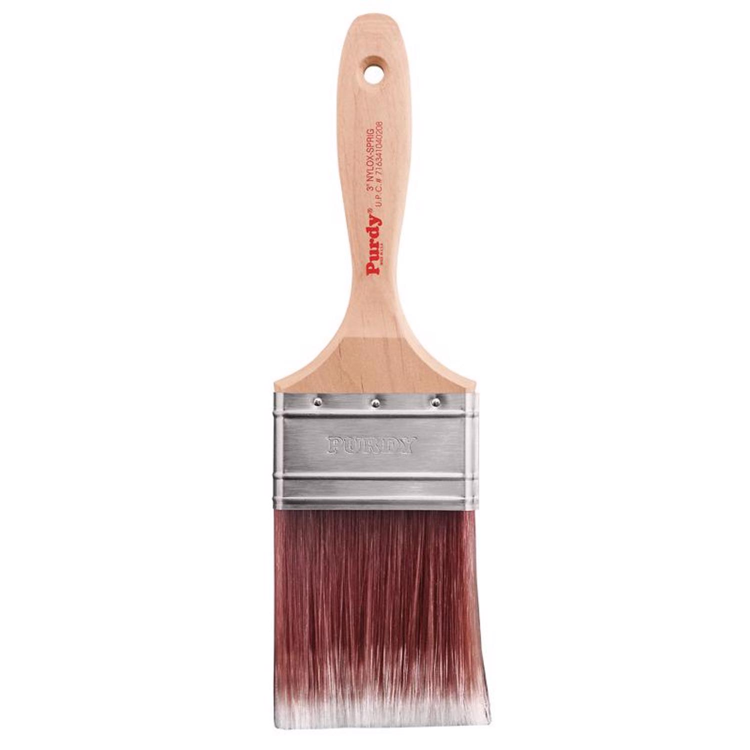 Purdy Nylox Sprig 3 in. Soft Flat Trim Paint Brush