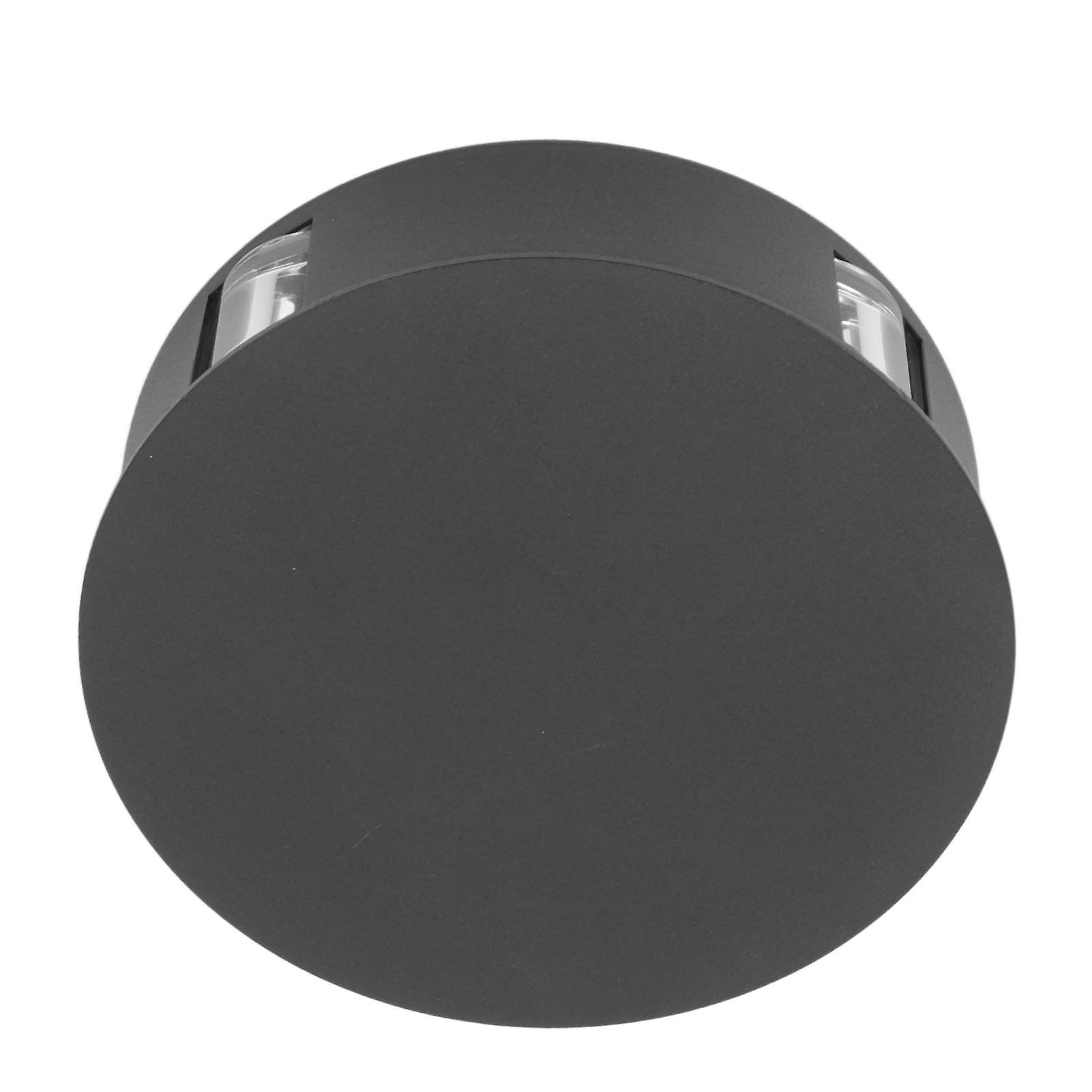 LED Modern Wall Lamp Round 4 Sided Beam Light 12W High Brightness Gentle Lighting Waterproof Wall Light 85‑265V Black Shell