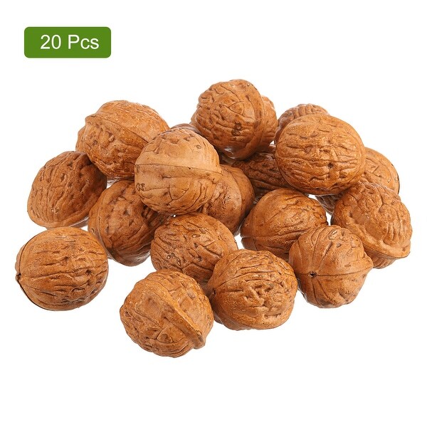 20pcs Artificial Walnut Faux Walnut Artificial Nuts Decoration