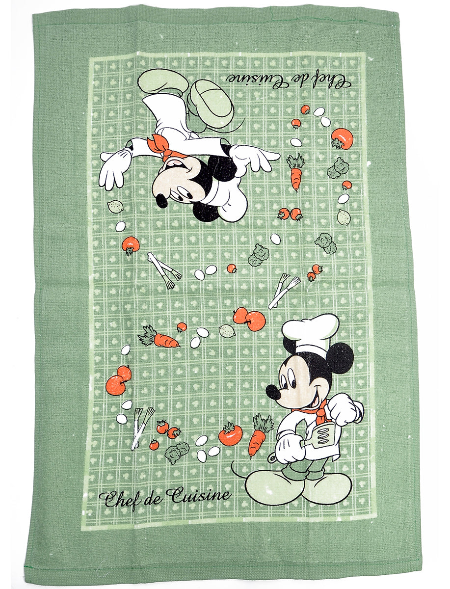 Disney Mickey Chef de Cuisine Kitchen Dish Towel， 2 Pack， Green