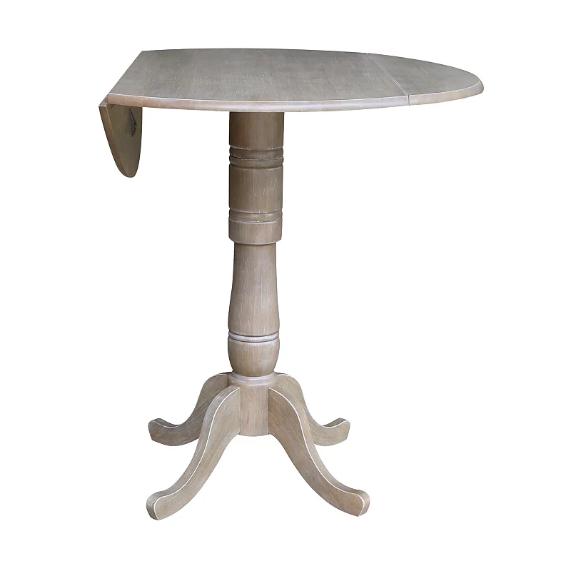 International Concepts Nathaniel Drop Leaf Pedestal Table