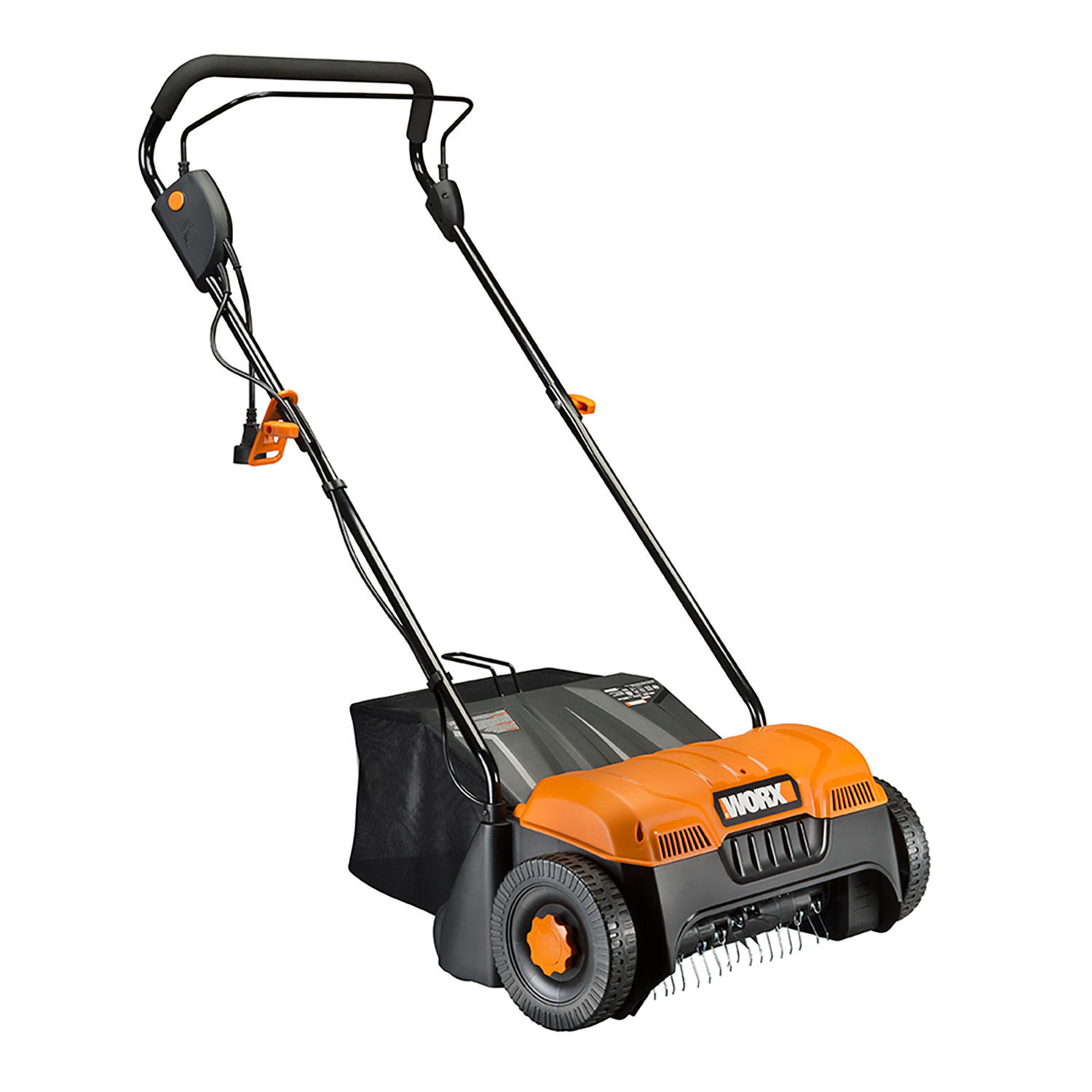 WORX WG850 12 Amp 14 Inch Corded Electric Dethatcher， Black