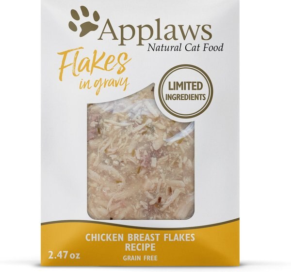 Applaws Chicken Flakes in Gravy Wet Cat Food， 2.47-oz， case of 12