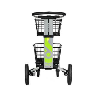 Scout Cart Scout Fold Cart with Removable Baskets Transport Tray Swivel-Front and 10 in. Rear Wheels Rubber Tires SCV2T