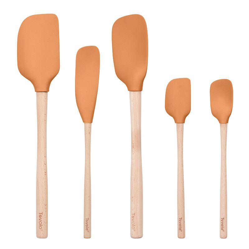 Tovolo Flex-Core 5-pc. Silicone Spatula with Wood Handle Set