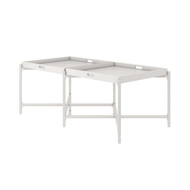 Coco Coffee Tray Table White Cosmoliving By Cosmopolitan