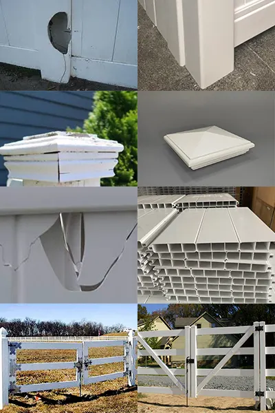 White color  PVC Fence Accessories Lamp post cover