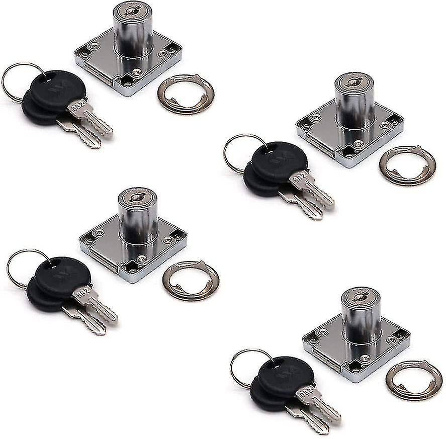 Set Of 4 Locks With Keys Zinc Alloy For Door Cabinet Drawer