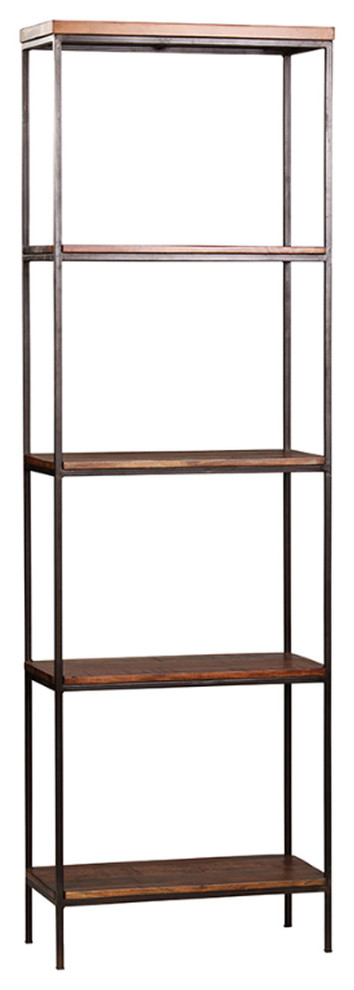 Reclaimed Wood and Iron Shelf   Industrial   Bookcases   by Design Mix Furniture  Houzz