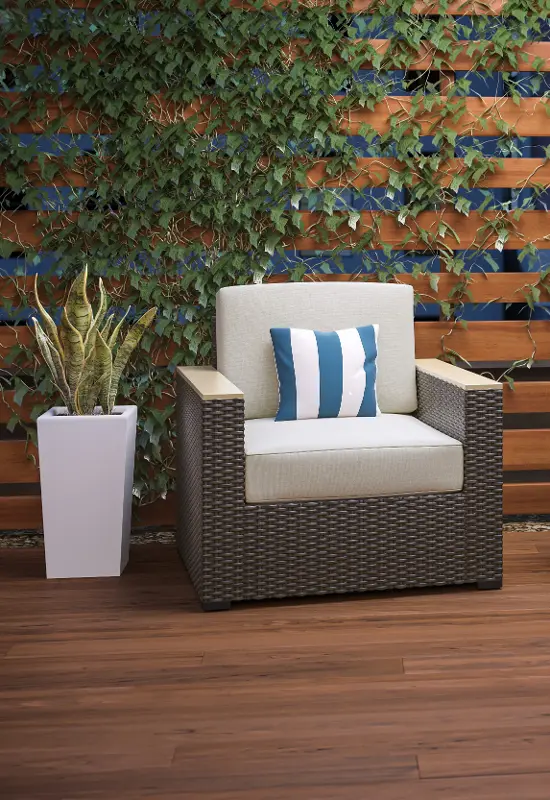 Palm Springs Brown Outdoor Arm Chair