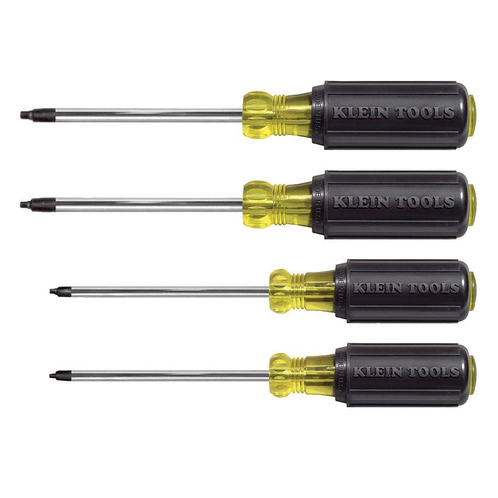 Square Recess Screwdriver Set， 4 Pc ;