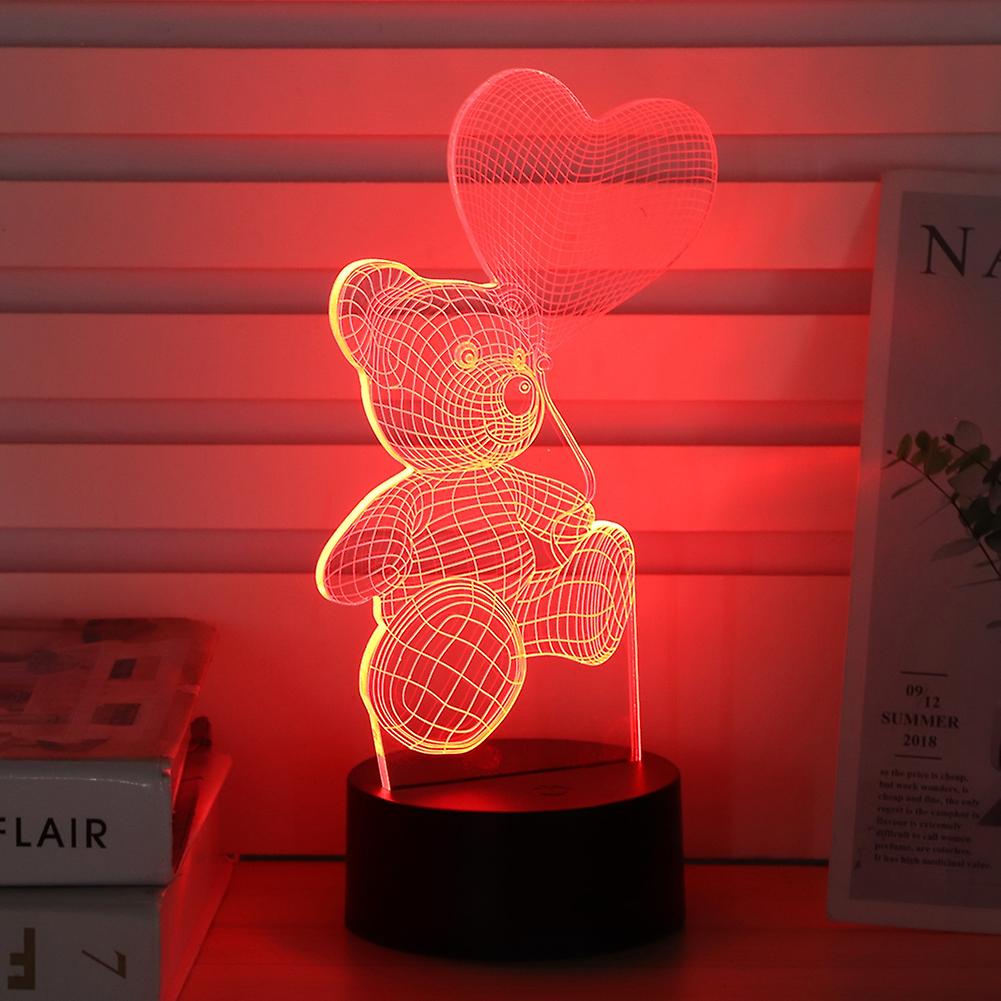 LED 3D Night Light Decorative Desk Lamp for Kid Room Bedroom Xmas Birthday Gifts