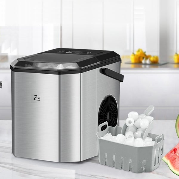 26Lbs/24H Countertop Ice Maker with Handle and Ice Scoop