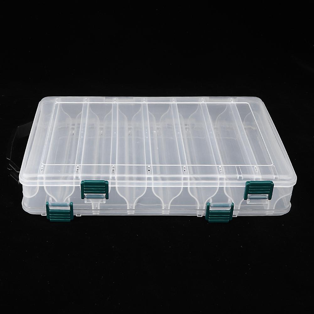 Double Sided Fishing Lure Storage Box Container Fishing Tackle Bait Box Case Accessory