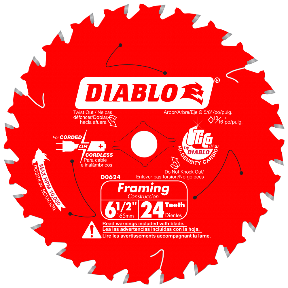 Diablo Tools 6-1/2 x 24-Tooth Tracking Point Framing Saw Blade