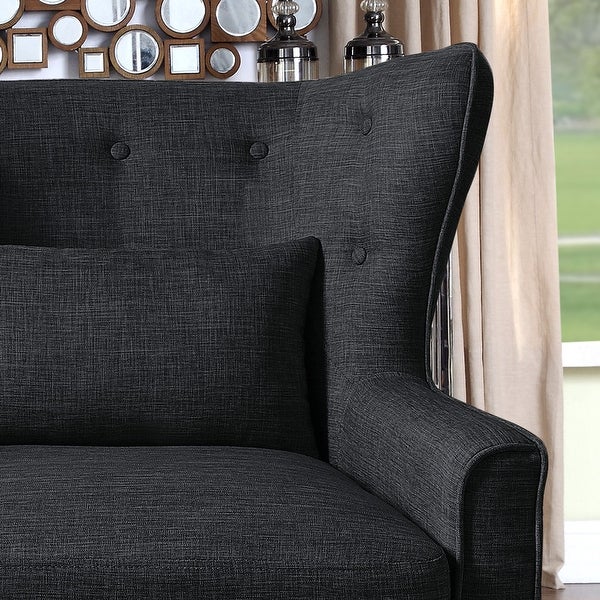 Lilliana Tufted Accent Wingback Chair with Back Cushion