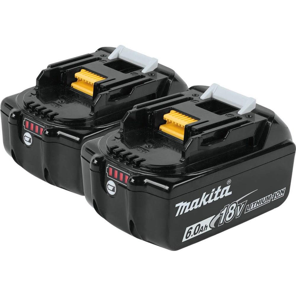 Makita 18 Volt 6.0 Ah LXT Lithium-Ion Battery 2-Pack BL1860B-2 from Makita