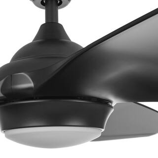 Home Decorators Collection Bachton 60 in. Integrated LED DC Motor Matte Black Ceiling Fan with Light and Remote Control YG638A-MBK