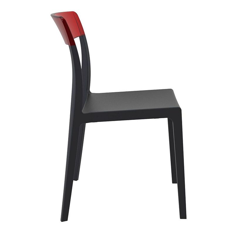 33 Black and Red Patio Dining Chair